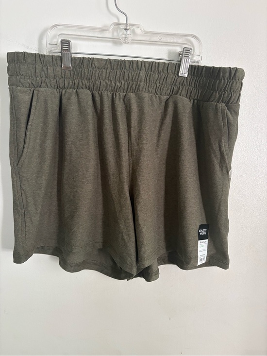 Athletic Works Pants - Athletic Works Olive Green Women's Elastic Waist Shorts